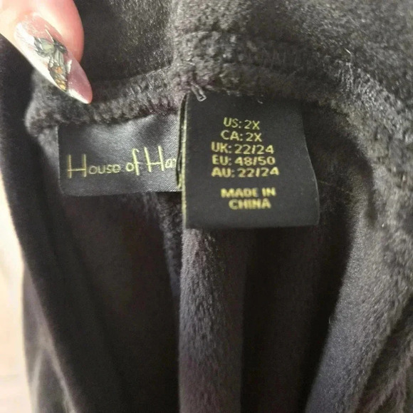 Women velour black casual yoga travel gym joggers - Picture 8 of 12